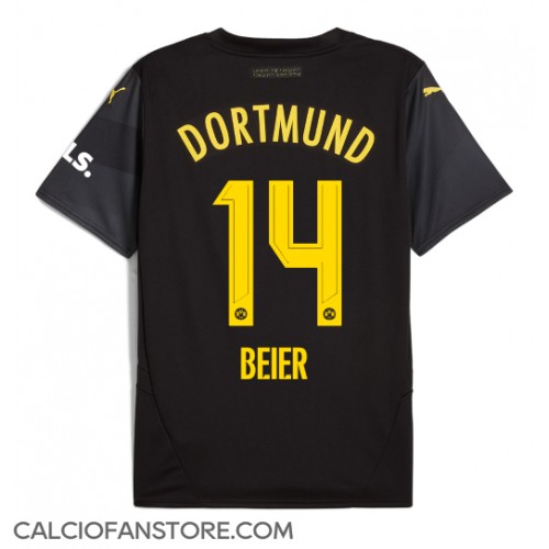 Maglia Calcio Borussia Dortmund Maximilian Beier #14 Seconda Divisa 2024-25 Manica Corta